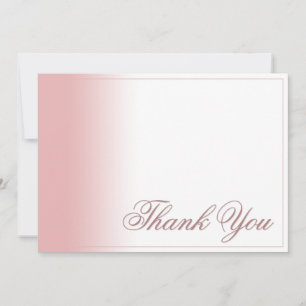 Dankeskarten mit rosa Verlauf, Schrift und Rahmen
