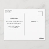 Dankeskarten mit Vogel in Blumen Postkarte (Rückseite)