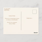 Dankeskarten mit Vogel in Blumen Postkarte (Rückseite)