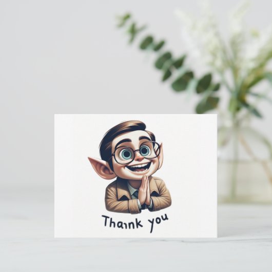 Dankeskarten Postkarte (Stehend Vorderseite)