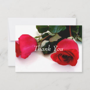 Dankeskarten rote Rosen Hochzeitsset Dankeskarte