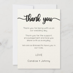 Dankeskarten, Script Dankeskarten Einladung