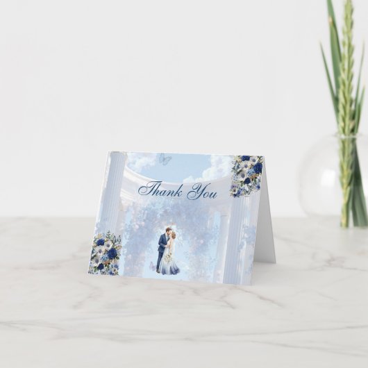 Dankeskarten | Something Blue Hochzeit Dankeskarte (Vorderseite)