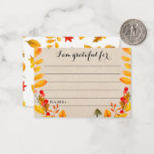 Dankeskarten - Tätigkeit des Erntedanks Mitteilungskarte (Vorderseite/Rückseite Beispiel)