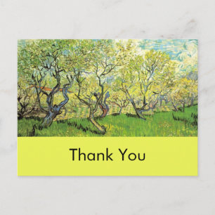 Dankeskarten, Vincent van Gogh,Obstgarten in Blüte Postkarte