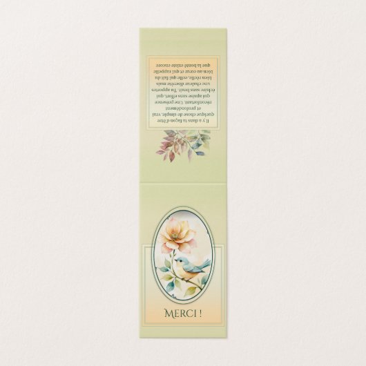 Dankeskarten-Vogel zärtlich (Außenseite Aufgefaltet)