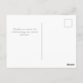 Dankeskarten zum 2. Geburtstag Postkarte (Rückseite)
