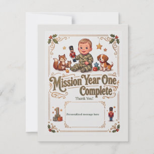 Dankeskarten zum ersten Geburtstag für kleine Sold Dankeskarte