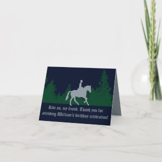 Dankeskarten zum Geburtstag auf dem Pferd im Mitte Dankeskarte