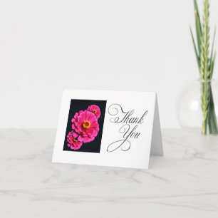 Dankeskarten zur Graduierung - Zinnia-Blumen Dankeskarte