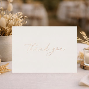 Dankeskarten zur Hochzeit Echte Goldfolie Folieneinladung