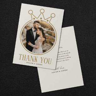 Dankeskarten zur königlichen Hochzeit mit Foto und Dankeskarte