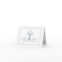 Dankeskarten zur Taufe und Erstkommunion mit Blue