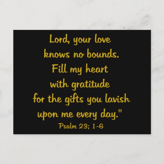 Dankespsalm Postkarte (Vorderseite)