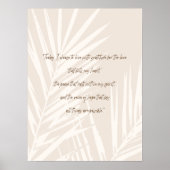 Dankesquotes Minimalismus boho Poster (Vorne)