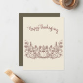 Dankfest Mitteilungskarte (Vorderseite/Rückseite Beispiel)