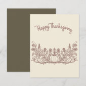 Dankfest Mitteilungskarte (Vorne/Hinten)