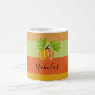 Dankfest Wasserfarbe Kürbisse Personalisiert Kaffeetasse