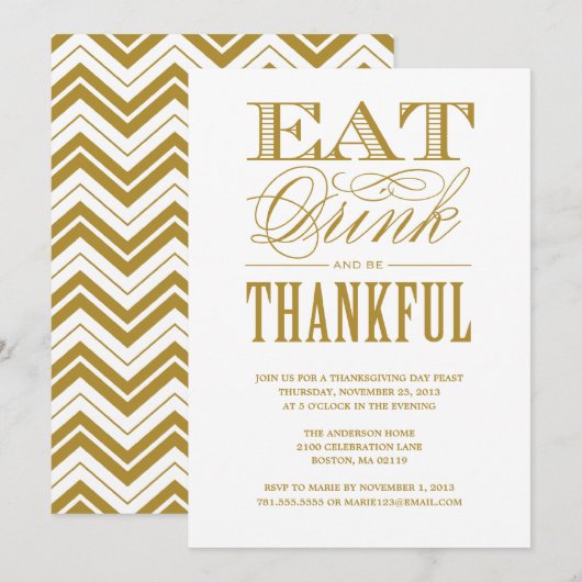 DANKFRISTIG| INVITATION VON ERNTEDANK EINLADUNG (Vorne/Hinten)