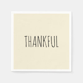 DANKFUL Erntedank Creme & Black Cocktail Serviette