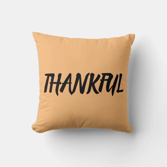 DANKFUL ERNTEDANK DAY ORANGE PILLOW KISSEN (Vorderseite)
