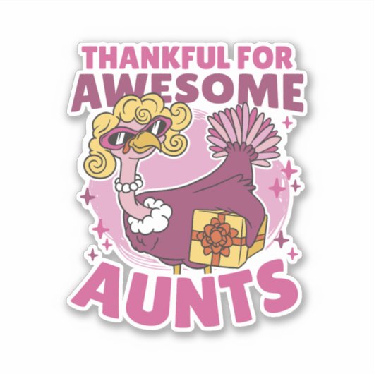 DANKFUL FÜR PHANTASTISCHE TÜRKEI THANKSGIV AUFKLEBER (Vorderseite)