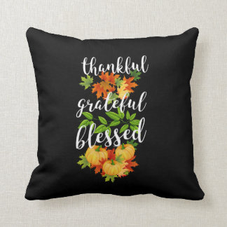 DANKFUL GRATEFUL BLAESSED ERNTEDANK KISSEN