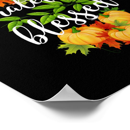 DANKFUL GRATEFUL BLAESSED ERNTEDANK POSTER (Ecke)