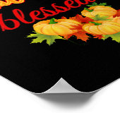 DANKFUL GRATEFUL BLAESSED ERNTEDANK POSTER (Ecke)