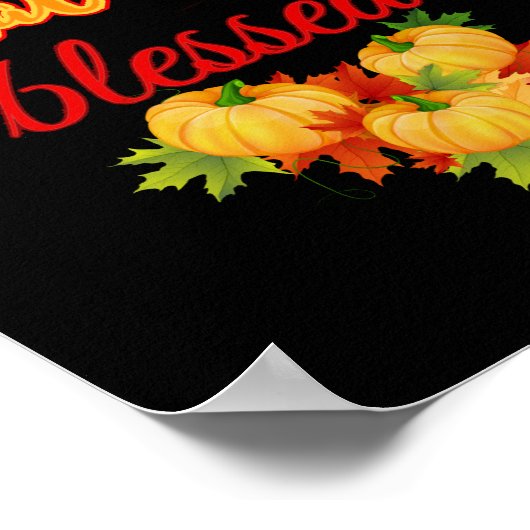 DANKFUL GRATEFUL BLAESSED ERNTEDANK POSTER (Ecke)