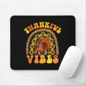 DANKFUL VIBES Rainbow Turkey Fall Retro Groovh Mousepad (Mit Mouse)