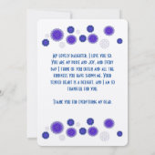 Dankkarte für eine Tochter Dankeskarte (Rückseite)