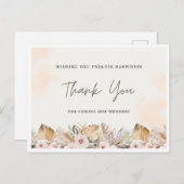 Dankkarte für Hochzeiten | elegant Postkarte (Vorne/Hinten)