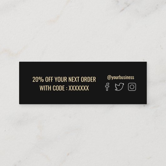 Dankkarte Mini Visitenkarte (Rückseite)