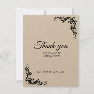 Dankkarte zum Geburtstag Feiertagskarte