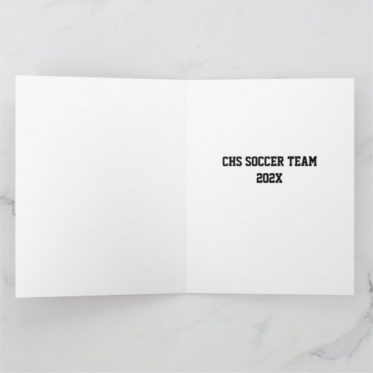 DANKS COACH Fußball Balls Green Schwarz-weiß Karte (Innenseite)