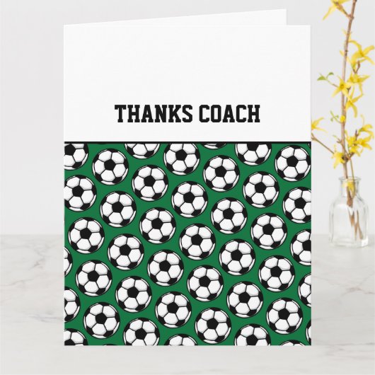 DANKS COACH Fußball Balls Green Schwarz-weiß Karte (Gelbe Blume)