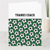 DANKS COACH Fußball Balls Green Schwarz-weiß Karte (Vorderseite)