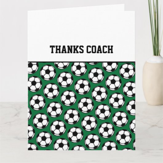 DANKS COACH Fußball Balls Green Schwarz-weiß Karte (Vorderseite)