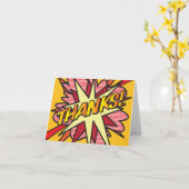 DANKS Fun Moderne Typografie Karte (Gelbe Blume)