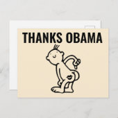 DANKS OBAMA Funny Postcards Postkarte (Vorne/Hinten)