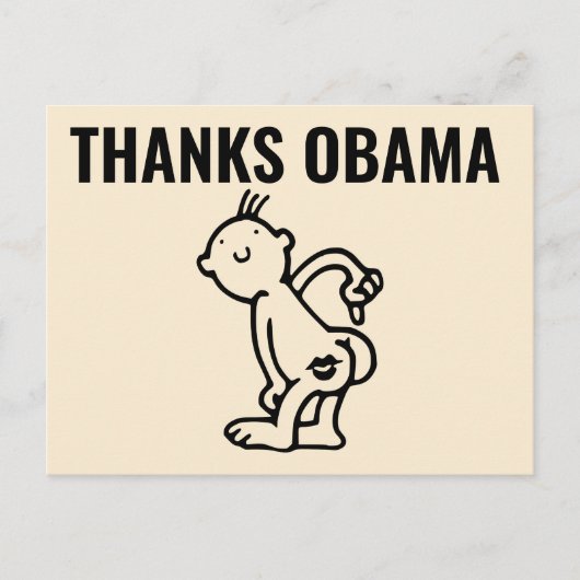 DANKS OBAMA Funny Postcards Postkarte (Vorderseite)