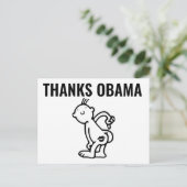 DANKS OBAMA Funny Postcards Postkarte (Stehend Vorderseite)