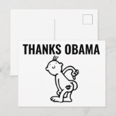 DANKS OBAMA Funny Postcards Postkarte (Vorne/Hinten)