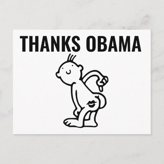 DANKS OBAMA Funny Postcards Postkarte (Vorderseite)