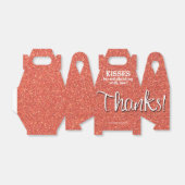 DANKS Orange Imitats Glitzer Geschenkschachtel (Ungefaltet)