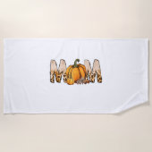 Danksagende Mama Pumpkin Leopart Strandtuch (Vorderseite)