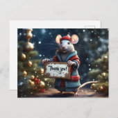 Danksagung der kl. Ratte Postkarte (Vorne/Hinten)