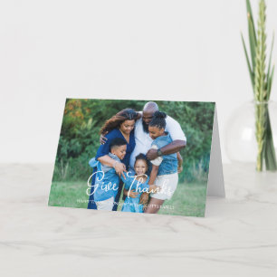 Danksagung Elegante Schriften Thanksgiving Foto Karte