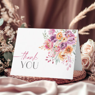 Danksagung für Watercolor Floral Garden Baby Showe Dankeskarte